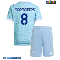 Camisa de Futebol Juventus Teun Koopmeiners #8 Equipamento Secundário Infantil 2025-26 Manga Curta (+ Calças curtas)